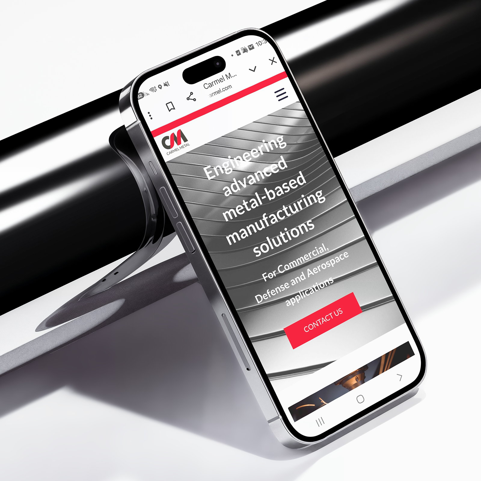 Carmel Metal mobile website