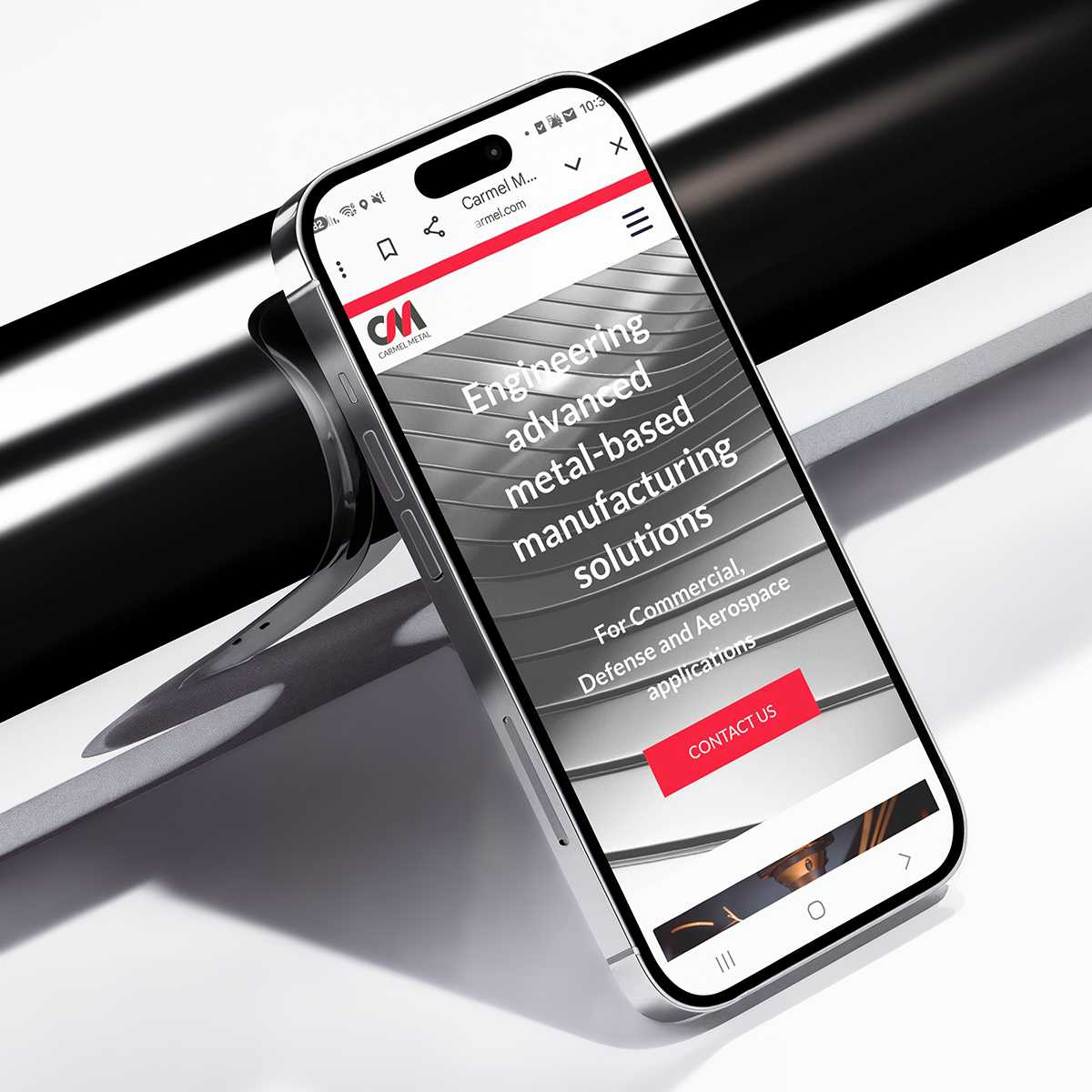 Carmel Metal mobile website