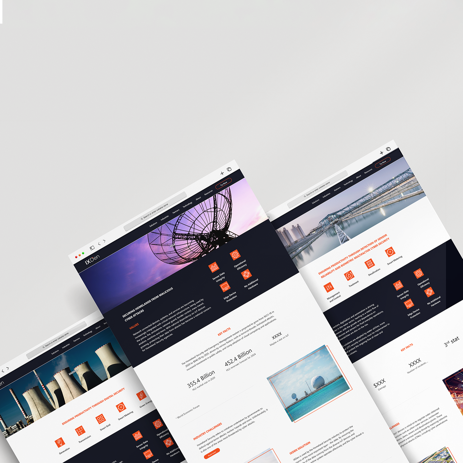 IXDen website page designs