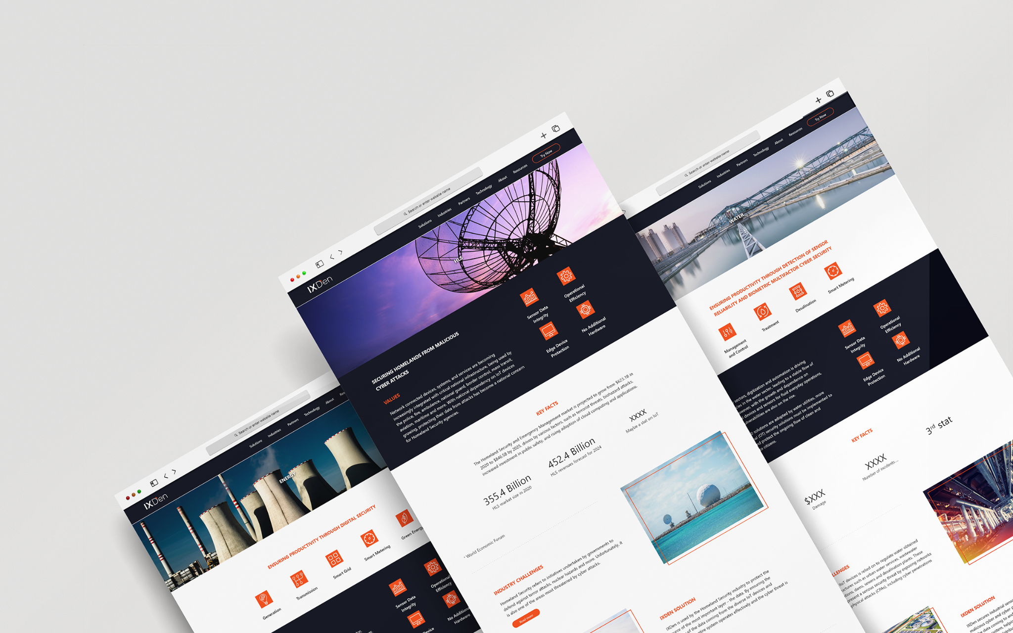 IXDen website page designs